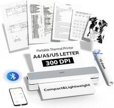 PRT Portable Printer Wireless for Travel, Bluetooth Thermal Printer New