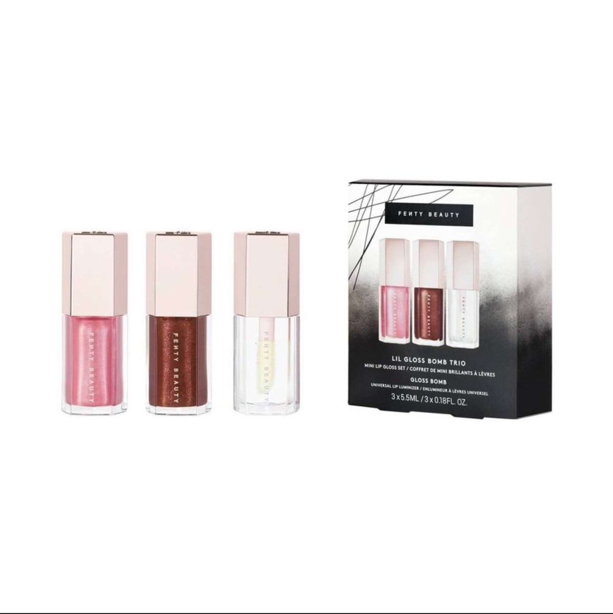 リップグロス 3色セット　fenty Amazon.com : FENTY BEAUTY It's Riri Szn 3-Piece Lip Set