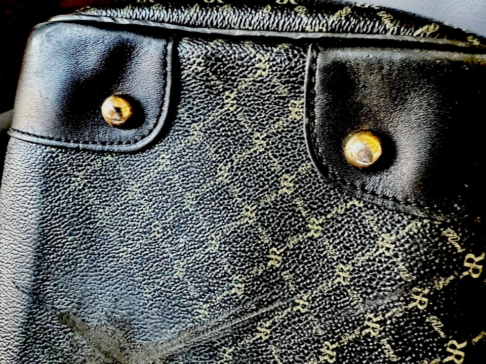 Rioni Aristo (Dark Brown-Blk- Boston large bag HANDBAG ITALIAN MONOGRAM - Image 4 of 4