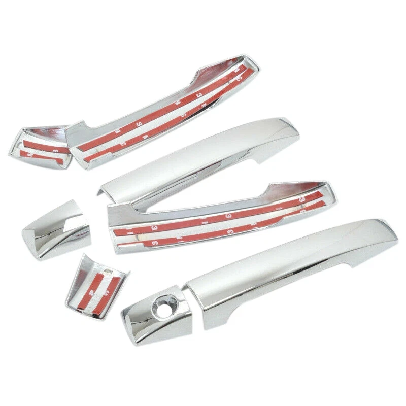 Manija de puerta lateral cromada cubierta tapicería decoración para Subaru Forester 2009-2012 Foto 4 de 4