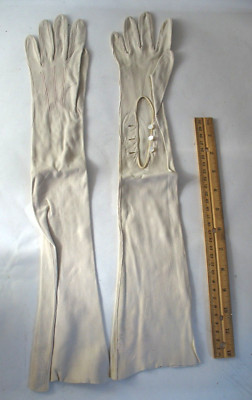 手袋 Opera Beige Patent Leather Gloves VTG LADIES Tan Beige LEATHER 19
