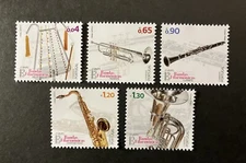 Portugal 2024 - Philarmonic Bands, Musical Instruments stamps set MNH