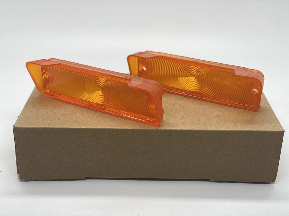 1966 66 Chevy Chevelle Malibu El Camino Parking Lamp Lens Pair - Image 2 of 3