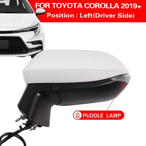  Side Mirror For 2020-2024 Toyota Corolla Power Heated Lamp BSM Left Driver Side