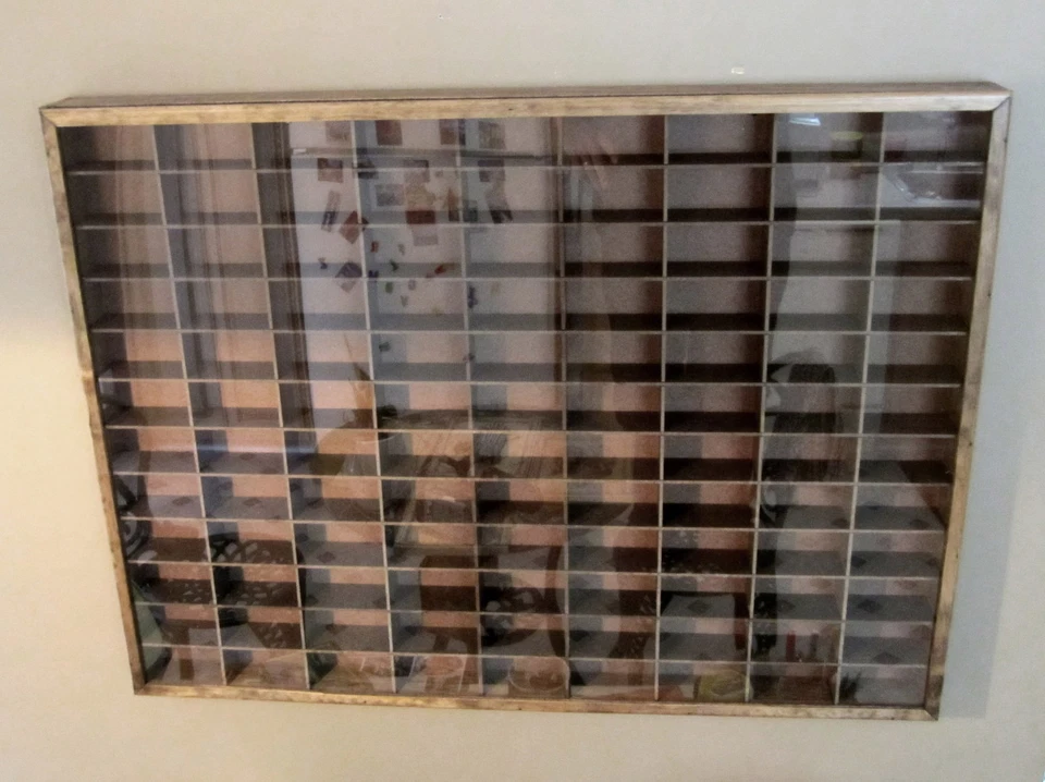 Handcrafted Wall Display for Matchbox/Hot Wheels 1:64 W/MOD COVER  Walnut Stain - Image 3 of 4