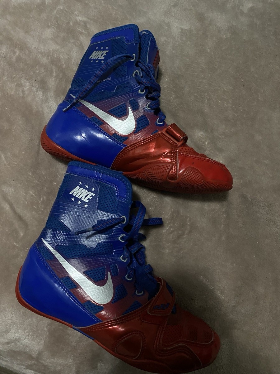 Nike Hyper KO Boxing Shoes Red and Blue in all Sizes | eBay