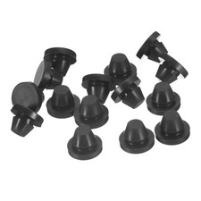 15Pcs Silicone Plugs Rubber Round Hole Plugs for 8-8.5mm Hole Black