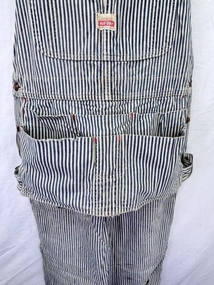 Vintage Pay Day Overalls Hickory Stripe Union Made Work 1950s 60s