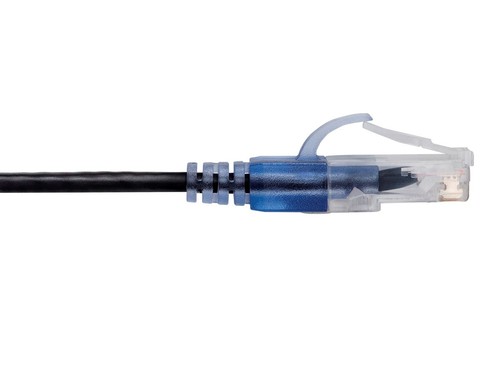 SlimRun Cat6A Ethernet Kabel krosowy RJ45 Spleciony przewód UTP 30AWG 2ft Czarny 5-pak - Zdjęcie 4 z 5