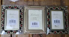 Heirloom Decorative Mini Metal Photo Frame Set Of 3 Holds 2X3 Picture 
