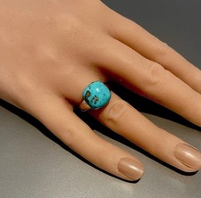 NWT NATIVE AMERICAN TURQUOISE STERLING SILVER RING SIZE 8