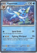 Vaporeon - (Cosmos Holo) Rare Miscellaneous Cards & Products 022/131 NM
