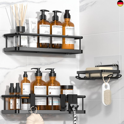 YASONIC Duschablage ohne Bohren Badezimmer Organizer, Badregal Duschregal ohne