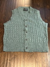 Vintage Brentwood Sportswear Vest Sweater Men  s Med 100 Orlon Acrylic 60s