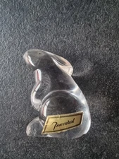 Figurine Presse-papier LAPIN  Assis En CRISTAL, Collection BACCARAT - 8 Cm