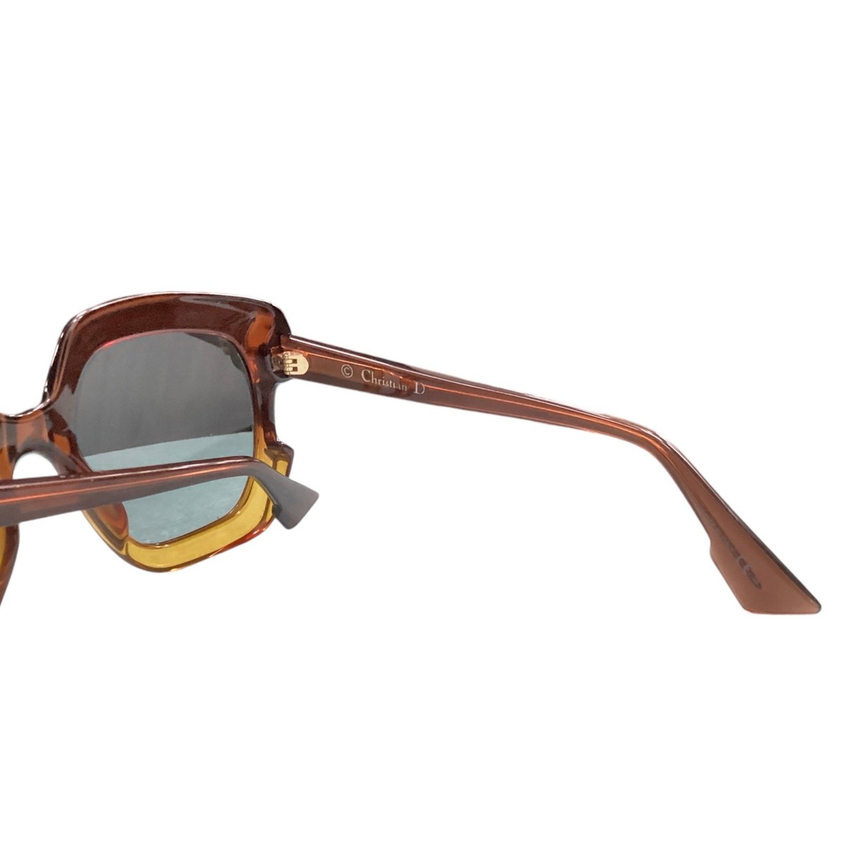 Authentic CHRISTIAN DIOR Square Gaia Sunglasses Brown Orange - Pre-owned christian-dior-gaia-12j9o-1.jpg main image 3