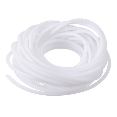 Rubber Cord Tube 16ft 2mm Dia 1mm Hole White Hollow Tubing for DIY Craft