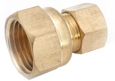 Compression Fitting,Connector,Lead Free Brass,1/2 Compressionx3/8 In. FPT - 7500