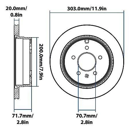 Rotor de freno Carquest Premium YH145694P - Chevy/Pontiac/Saturn 07-15 Foto 4 de 4