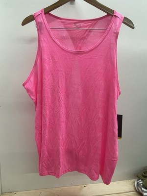 NWT Zelos Pink Women s Open Tie Back Tank Top Sz XXL