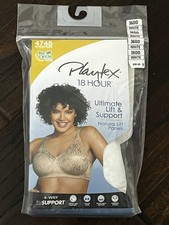 NEW Playtex 18 Hour Ultimate Lift Support Full Figure WHITE Bra 36DD 4745