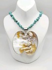 Jay King Desert Rose Trading Sterling Silver Blistered Pearl Turquoise Necklace — photo 1