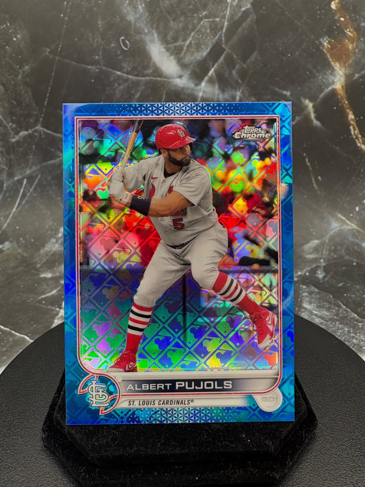 2022 Albert Pujols Topps Chrome Logofractor Blue Refractor /150