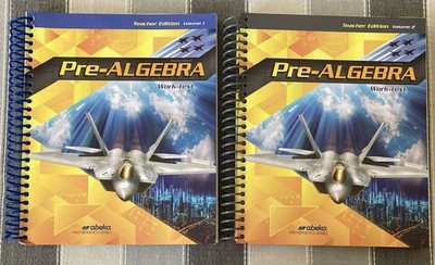 Abeka PRE-ALGEBRA 8th Grade Math TEACHER EDITION WORK-TEXT Vol 1 & 2 4th 380091