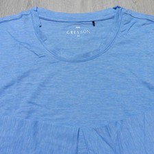 GREYSON Mens XL GUIDE SPORT LONGSLEEVE T SHIRT BLUE GOLF NYLON/SPNDEX