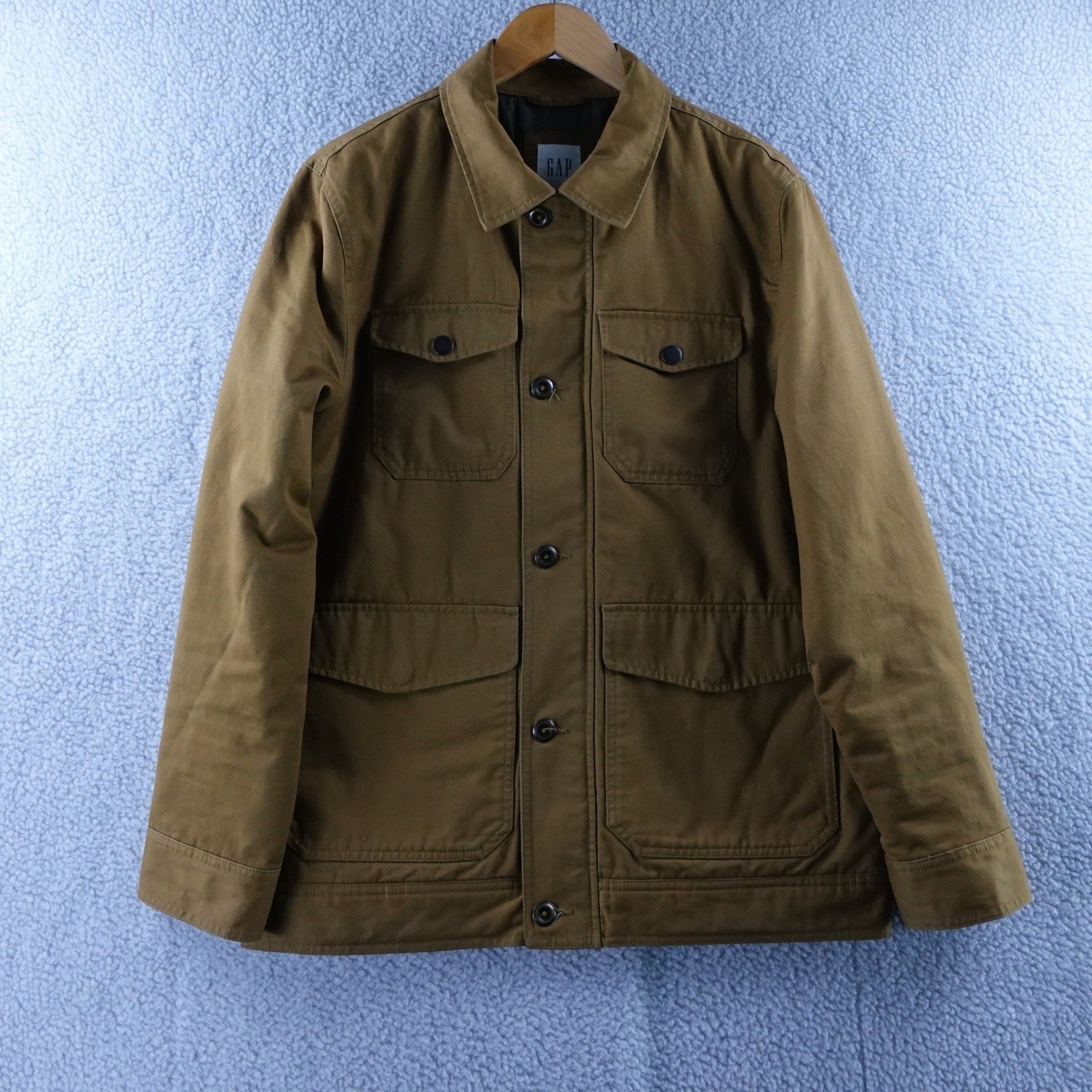 Vintage GAP Men's Chore Military Bomber Jacket Brown Workwear Size M Outdoor
