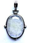 Vintage Large Sterling Silver Moonstone Pendant — photo 1