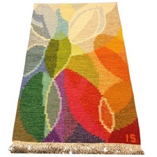 Ingegerd Silow Swedish Tapestry To Hang Colorful Mid Century Wool 22x38" Signed