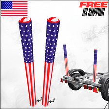 USA Boat Trailer Guide Pole Capped Neoprene Canvas Pad Waterproof Cover 48" 2PC