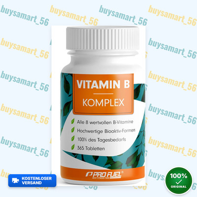 ProFuel Vitamin B Komplex 365 Tabletten Hochdosiert Vegan Jahresvorrat Alle 8 B