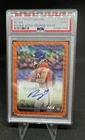 2024 Topps Chrome - Bo Nix Rookie Autograph Orange Wave /25 PSA 9