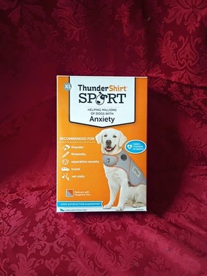 ThunderShirt Sport Dog Anxiety Relief Calming Vest Light Grey, Size XL NIB 