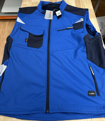 James & Nicholson Softshell-Weste JN845 4XL Herren royalblau navy reflektierend