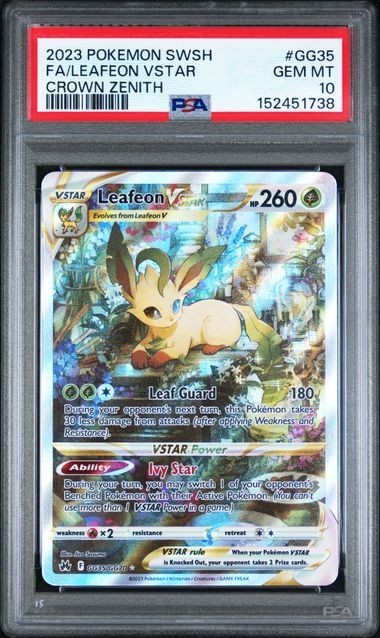 PSA 10 Leafeon Vstar GG35/GG70 Pokemon Crown Zenith Galarian Gallery