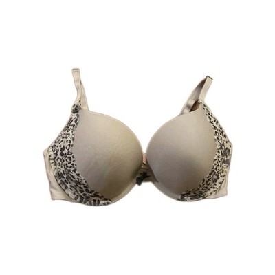 Victoria's Secret Taupe & Animal Print Lace Push Up Underwire Bra 34DD Nwot