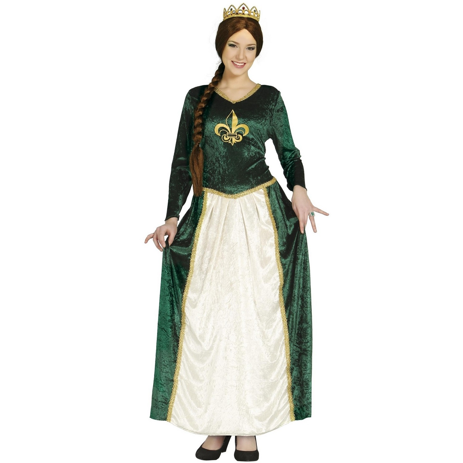 Fiestas Guirca Vestido de Disfraz Diseño Reina Medieval para Mujer (FG1463)