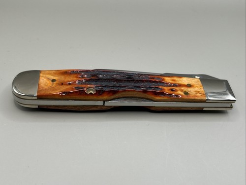 Case XX Usa 6111 1/2 SS Redbone Cheetah SG LB 2003 Knife - MIB - Picture 17 of 20