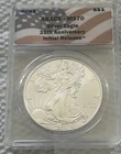 2011 1 oz Silver American Eagle MS-70 ANACS 25th Anniversary Initial Release