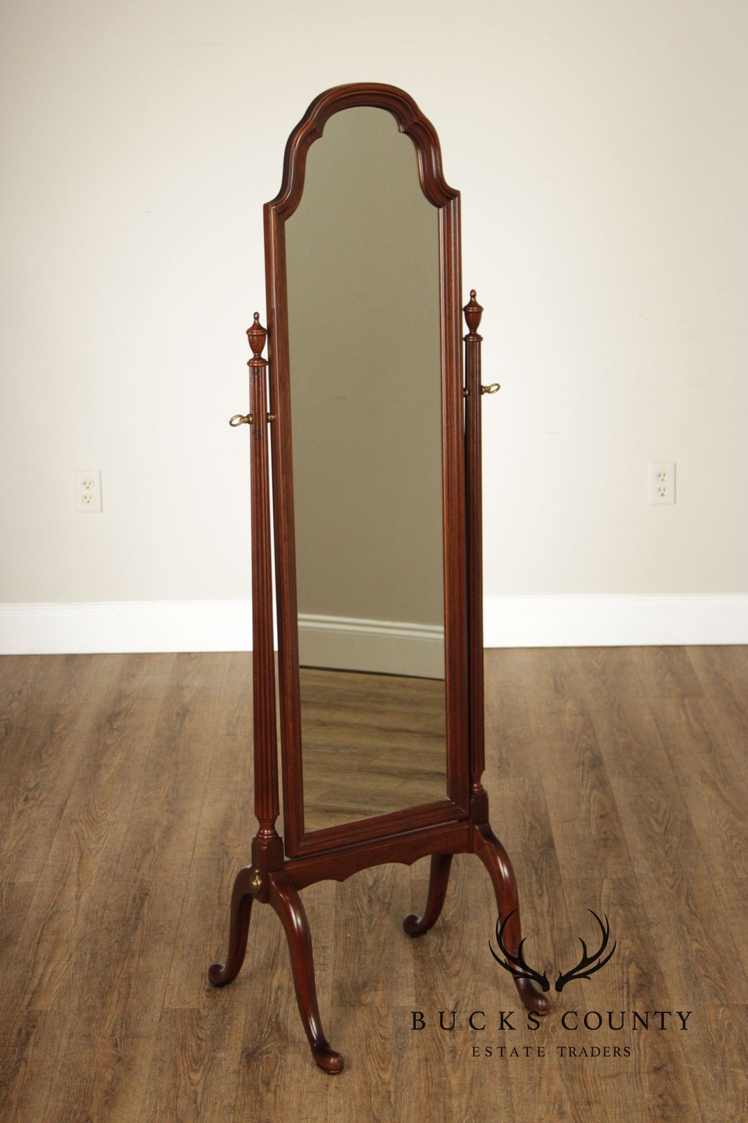 Ethan Allen Georgian Court Cherry Cheval Mirror