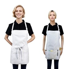Short Aprons for Women with 3 Pockets Waterproof Chef Apron for Cooking,