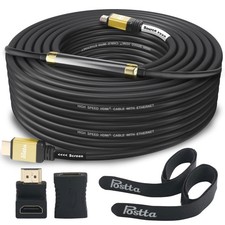 HDMI Cable 75 Feet with Built-in Signal HDMI 2.0V Cable with 2 Piece Cable Ti...