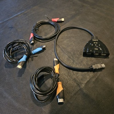 HDMI Switch, GANA 4K HDMI Splitter 3 In 1 Out, 3-Port HDMI Switcher Selector HD