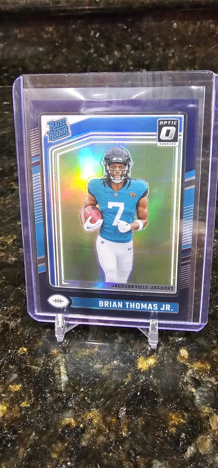 2024 Donruss Optic Purple #214 Brian Thomas Jr. 32/60 RATED ROOKIE RC JAGUARS