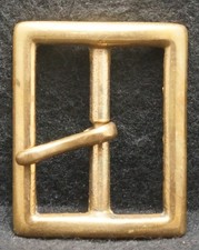 XF13168 VINTAGE 1970s RECTANGLE TONGUE-TYPE SOLID BRASS FASHION BELT BUCKLE