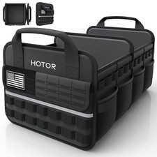 Tactical Car Trunk Organizer Black Medium MOLLE Pockets Storage System
