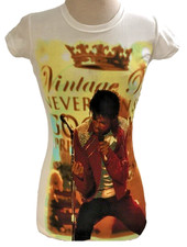 Camiseta blanca Michael Jackson vintage logo edición limitada Katherine para mujer